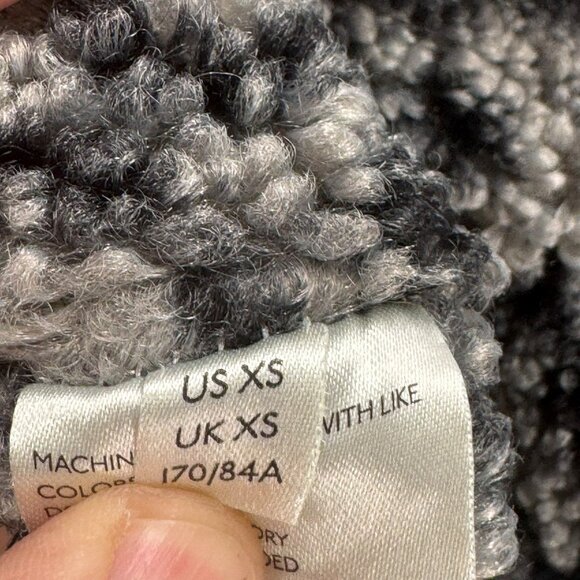 Free People Jean Jacket With Gray Leopard Sherpa Lining Womens XS - Picture 6 of 7